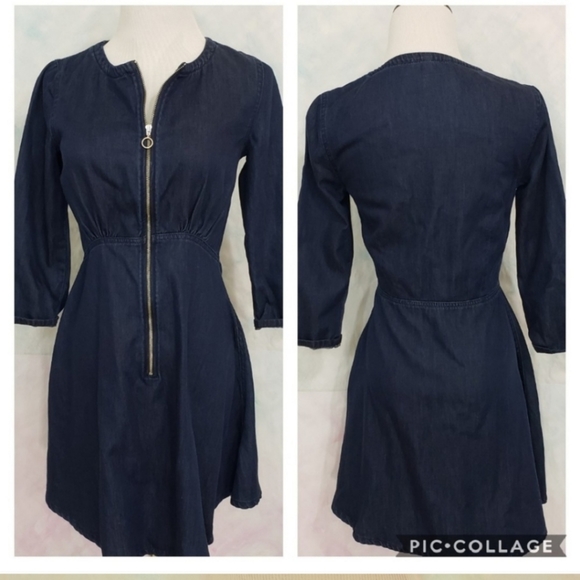 Topshop Dresses & Skirts - 😀Topshop Moto blue denim dress Size 0